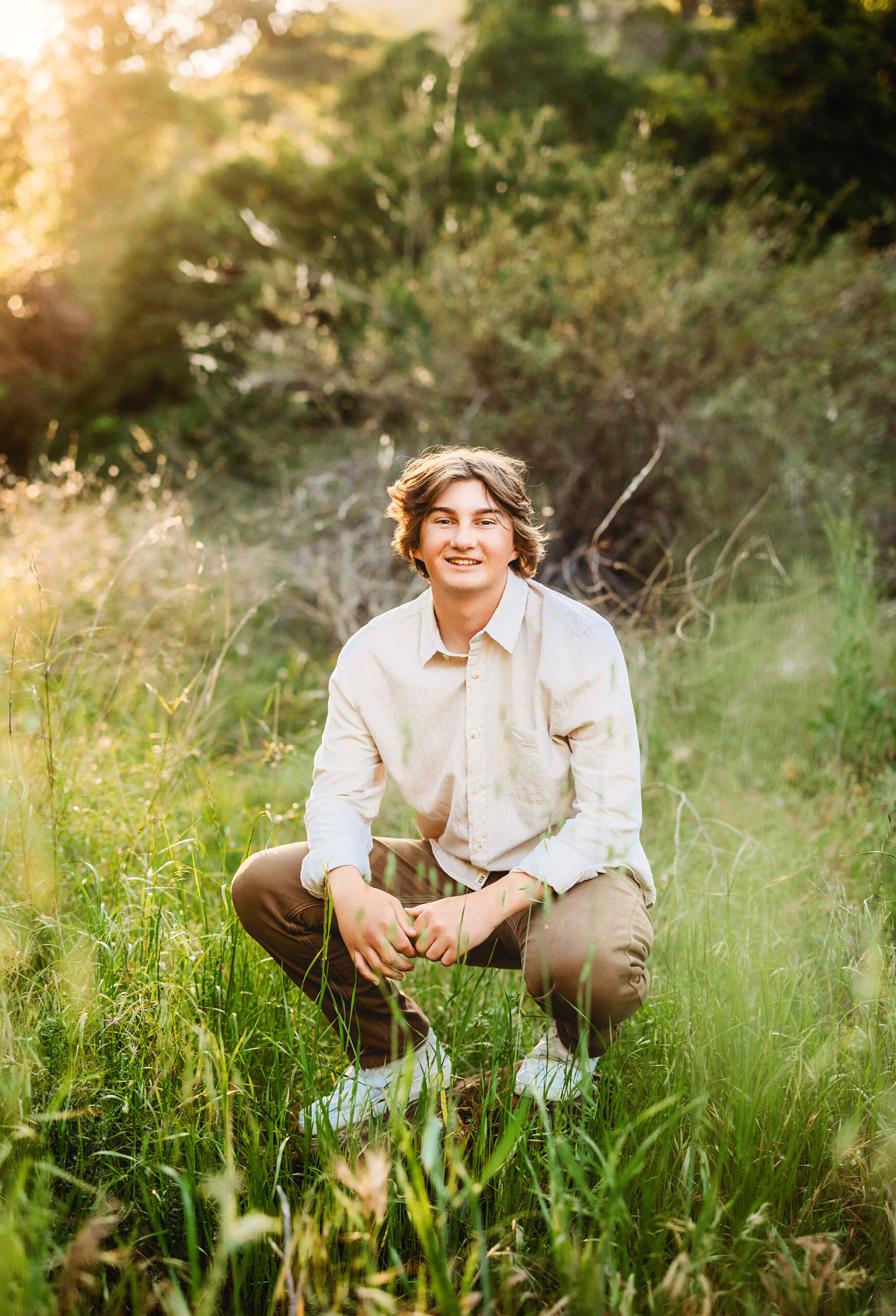 Fall outdoor senior guy photos